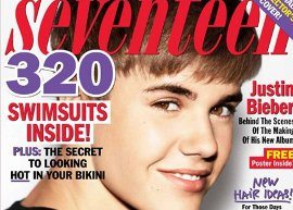 Justin Bieber na capa da revista Seventeen