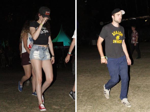 Kristen Stewart e Robert Pattinson vão juntos a festival de música