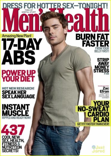 Zac Efron na capa da Men´s Health