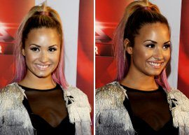 Demi Lovato pinta o cabelo de rosa!