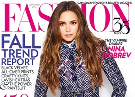 Nina Dobrev é capa de setembro da revista Fashion