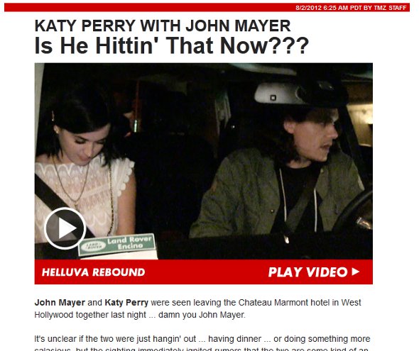BAPHO! Katy Perry é vista com John Mayer