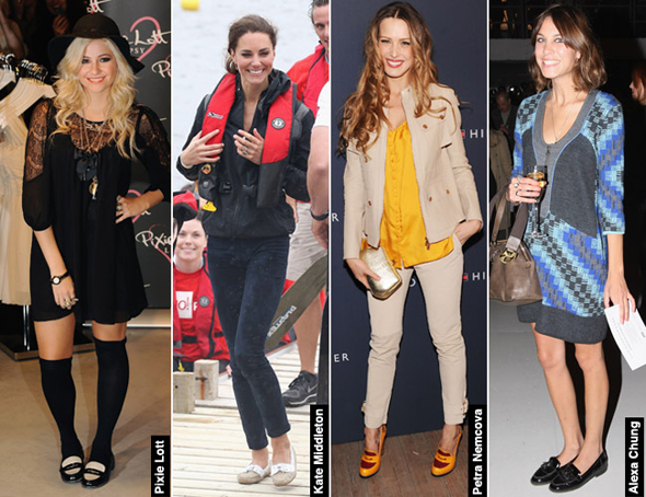 Famosas usando mocassim