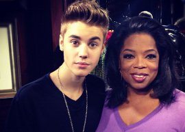 Justin Bieber e Oprah Winfrey