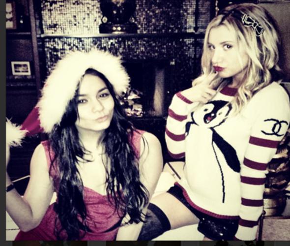 Ashley Tisdale e Vanessa Hudgens passam o Natal juntas