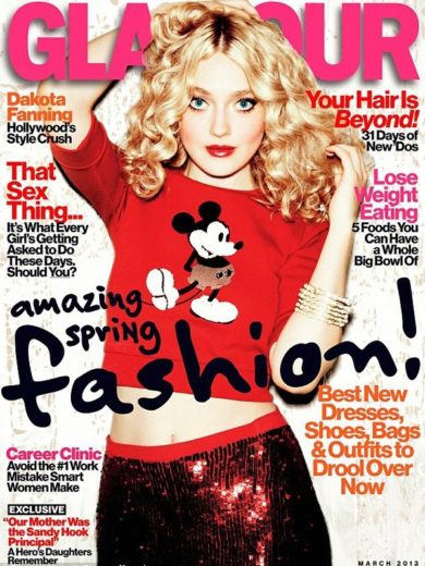 Dakota Fanning é capa da revista americana Glamour-matéria