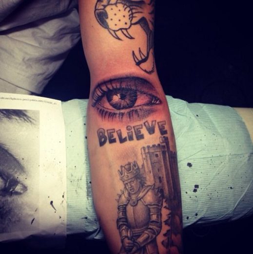 tatuagem de Justin Bieber