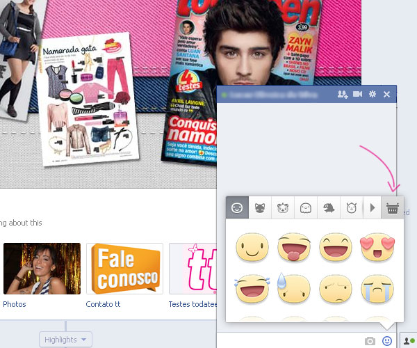 Como habilitar os novos emoticons no Facebook