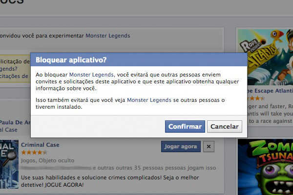 Bloquear Aplicativos Facebook