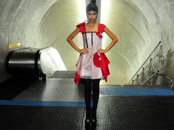 SPFW, desfile no metro