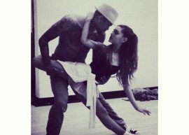 Ariana Grande e Chris Brown ensaiam dança