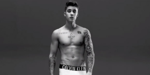 justin bieber para a calvin klein