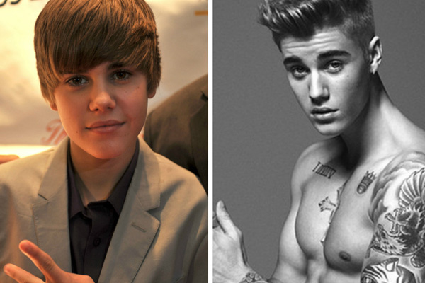 evolução justin bieber