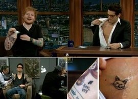 John Mayer faz piada sobre Taylor Swift e canta com Ed Sheeran em programa de televisão