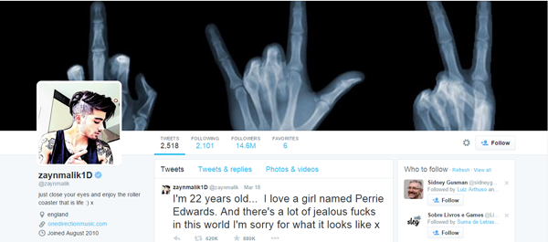 Zayn Malik perde seguidores