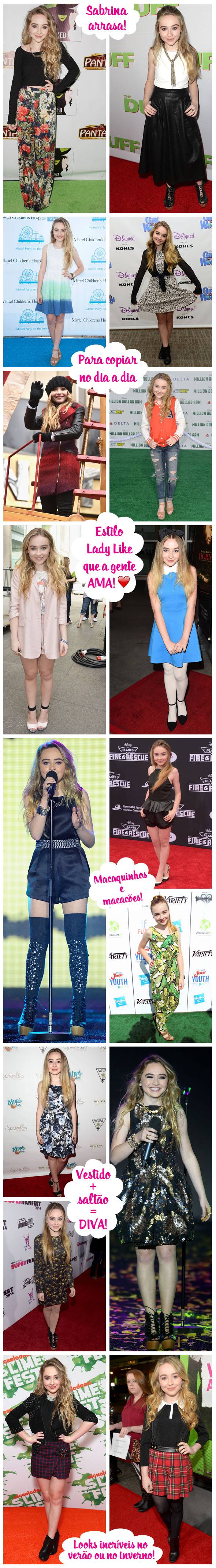 O estilo de Sabrina Carpenter