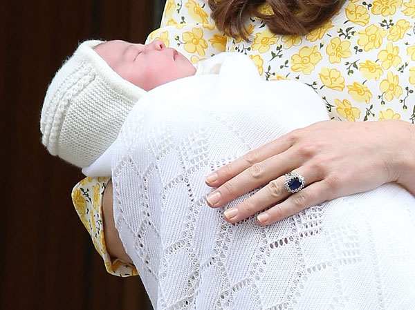 Bebê real - clise da filha de Kate Middleton e Príncipe William