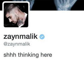 Zayn Malik tira referências à One Direction do Twitter