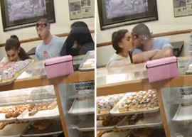 Vídeo mostra Ariana Grande lambendo donuts e beijando um de seus dançarinos