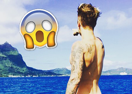 Justin Bieber mostra demais e "quebra" o instagram