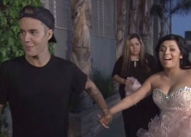 Justin Bieber surpreende fã e a leva para um baile de formatura