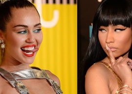 Vídeo mostra reação de Miley durante treta com Nicki Minaj no VMA 2015