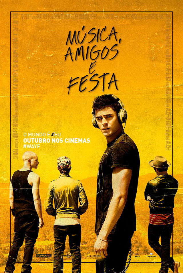 Confira o pôster do filme Amigos & Festa, com o lindo Zac Efron