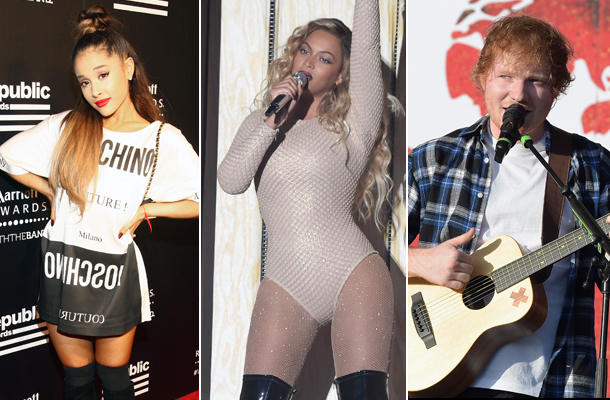 Beyoncé, Ed Sheeran e Ariana Grande participam de festival em Nova York