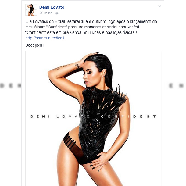 Demi Lovato vem ao Brasil em Outubro! 