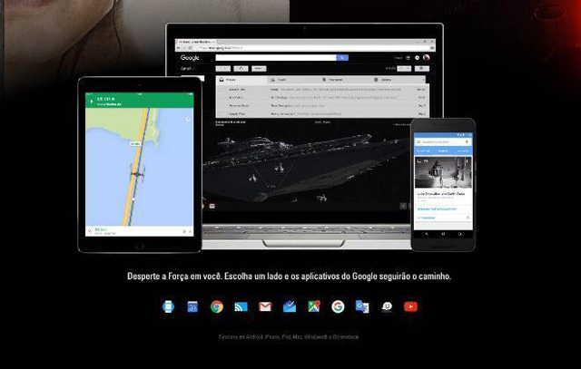 Google lança site para divulgar o filme"Star Wars - O Despertar da Força"