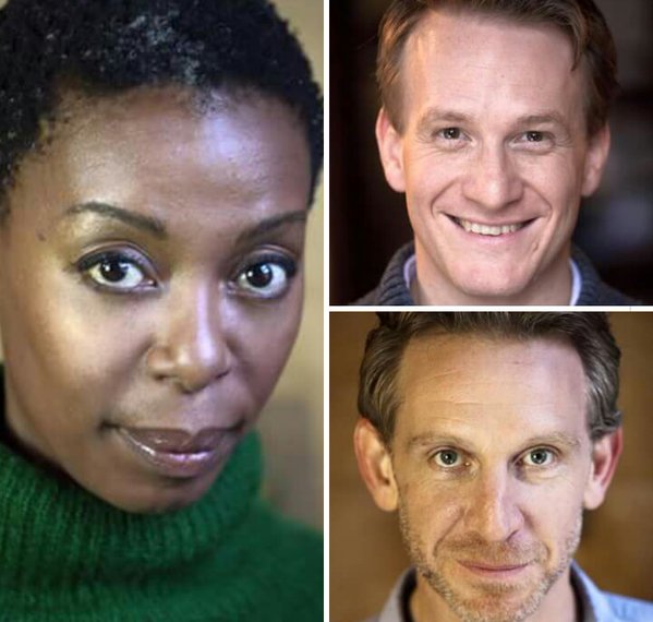 Atores que irão interpretar versão adulta de "Harry Potter" no teatro: amie Parker (Harry Potter), Noma Dumezweni (Hermione Granger) e Paul Thronley (Ron Weasley)