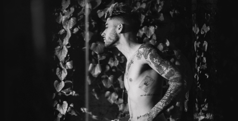 zayn malik sem camisa para a revista complex