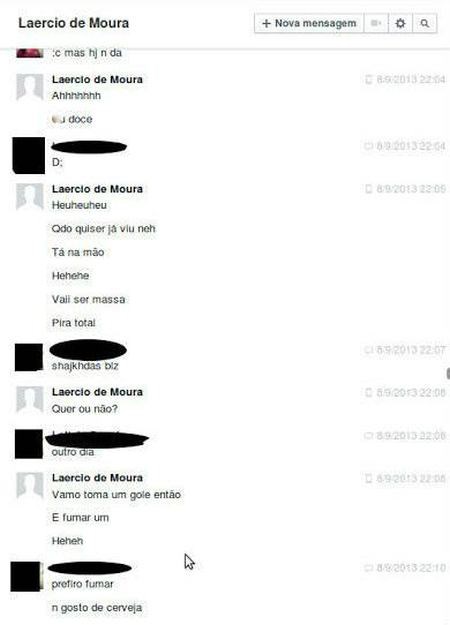 conversa de laércio ex-bbb com menor de idade