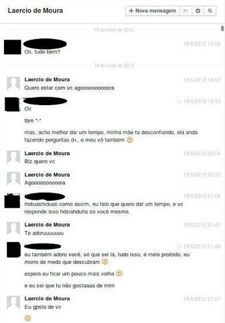 conversa de laércio ex-bbb com menor de idade