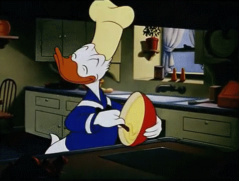 Pato Donald cozinhando