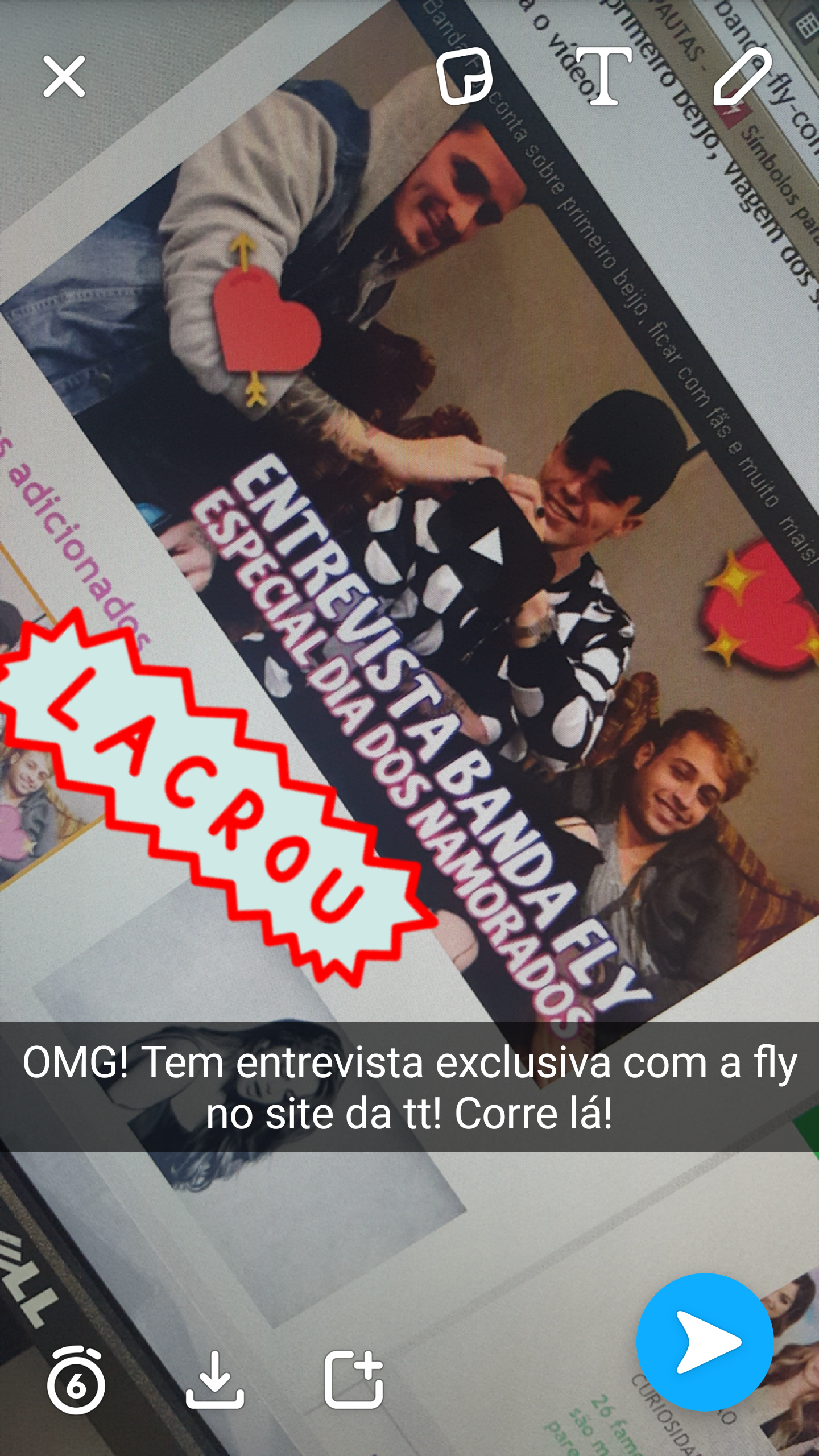 Atualização snapchat