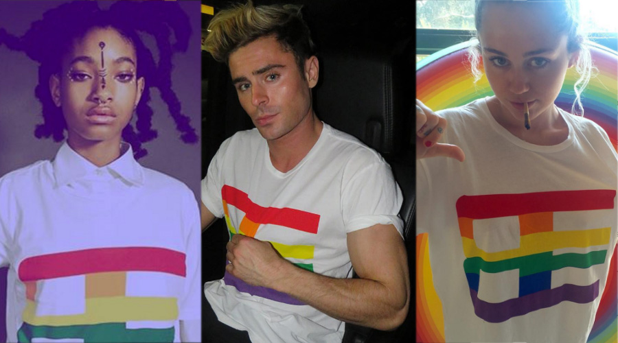 Willow Smith, Zac Efron e Miley Cyrus usam camisa de campanha LGBT