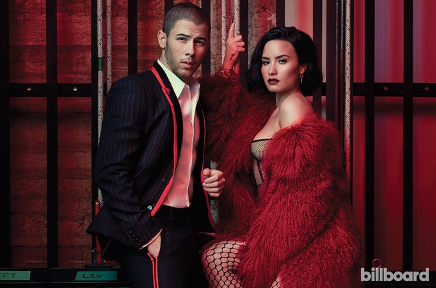 Demi Lovato e Nick Jonas na capa da Billboard