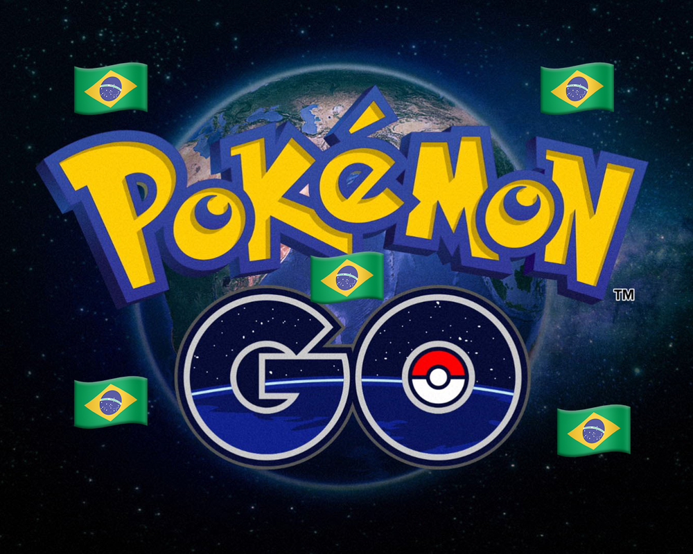 Pokémon Go com bandeiras do brasil