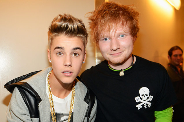 Justin Bieber e Ed Sheeran na Billboard