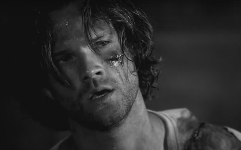 supernatural, sam com o rosto machucado