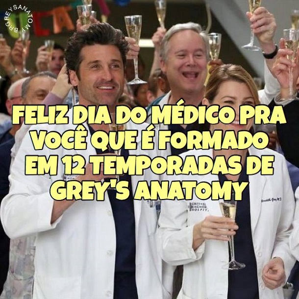 comemoração do dia do médico com greys anatomy