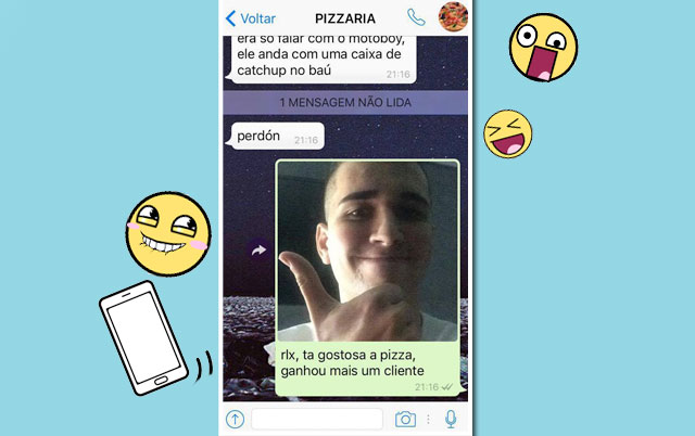 garoto pede pizza pelo whatsapp