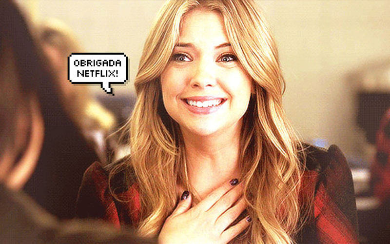 Hanna de Pretty Little Liars dizendo ''obrigada netflix''