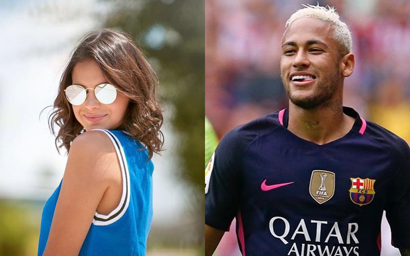 Bruna marquezine com óculos espelhados e neymar