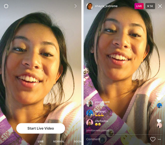 live no instagram