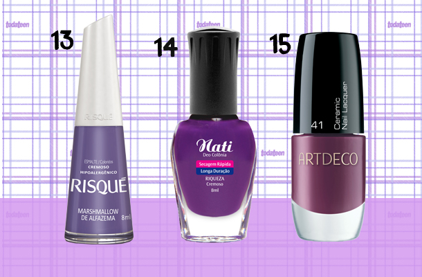 esmalte roxo para final de ano