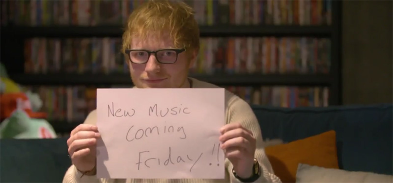 Ed Sheeran anuncia lançamento de nova música