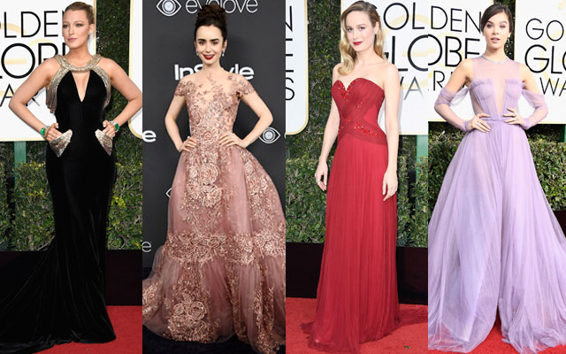 celebridades no tapete do globo de ouro 2017 com vestidos inspirações para formatura