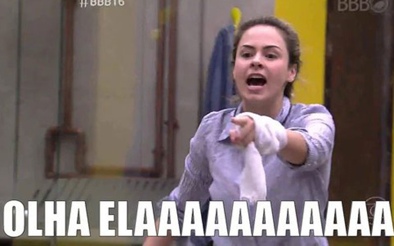 ana paula do bbb dizendo ''olha ela''